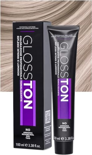 Glosston, Colorazione Professionale Tonalizzante ad Effetto Illuminante, Colore Capelli 0.77 Biondo Perla, Adatto ai Capelli Naturali e Colorati, Con Olio d'Argan, Senza Ammoniaca, 100ml