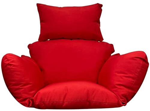 Hängesesselkissen, Ersatzkissen Für Eiersessel, Dickes, Waschbares Schaukelstuhlkissen, Hängesesselkissen Für Terrasse, Garten Im Freien(Red)