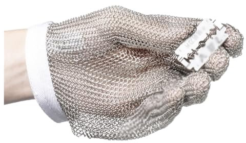 ARHEORMUH 2pcs 9-level Protection Cutting Resistant Chainmail Gloves, Comfortable Mandolin Gloves For Chefs Carpentry(XXL)