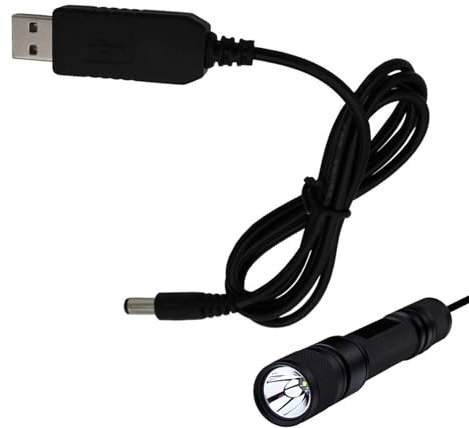 Generic USB to DC 5.5mm Plug Jack Charging Cable, 58CM, Compatible with Routers, Cameras, Flashlights, LEDs, Massagers, and More
