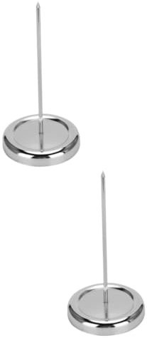 Gogogmee 2St Inserter rechnungswesen buchhalterung aktenmappe Memo-Halter bürogadges ordnee Quittungsorganisator Empfangsspitze aus Edelstahl Quittungsspeicherspitze Rostfreier Stahl Silver