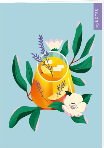 myNOTES Papeterie: Notizheft Farben des Sommers – Limonade: Heft liniert A5, sommerliches Design, für Notizen und gute Ideen unterwegs (myNotes Notizheft)