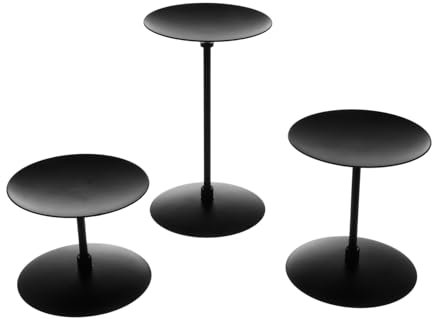 IMIKEYA 3stücke Kerzenständer Aus Eisen Teelichthalter Vintage Design Kerzendekor Für Schreibtisch Wohnzimmer Partydeko Schlichter Stil Verarbeitung