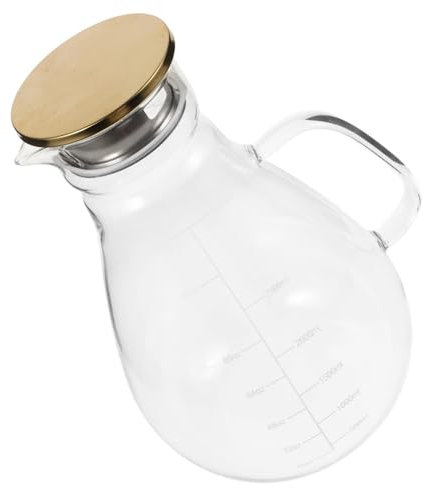MAGICLULU Saftkrug Flaschen Spender Kork Kleiner Milchkrug Wein Strom Kühlschrank Getränk Pumpe Kühler Krüge Brauer Lichter Klopfen Wasserflasche Rostfreier Stahl Transparent