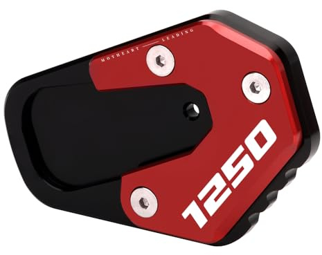 MotHeart Motorrad Seitenständer Erweiterung für R1250R 2019-2024 R1250RS 2019-2024 Motorradständer CNC-Seitenständer Kickständer Ständererweiterung Zubehör (Rot)