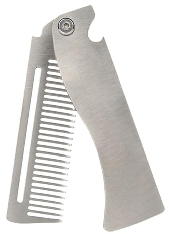 Pettine pieghevole - Pettine per acconciatura dei capelli | Spazzola per capelli tascabile in acciaio inossidabile per gli uomini | Capelli raddrizzatore per la toelettatura dei giorni, capelli spessi