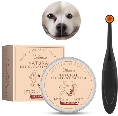 Aomig Bálsamo Removedor de Manchas de Lágrimas para Mascotas, Cuidado Ocular Suave y Eficaz para Perros y Gatos, Cuidado Natural a Base de Plantas, Limpia Suavemente, Restaura Unos Ojos Brillantes