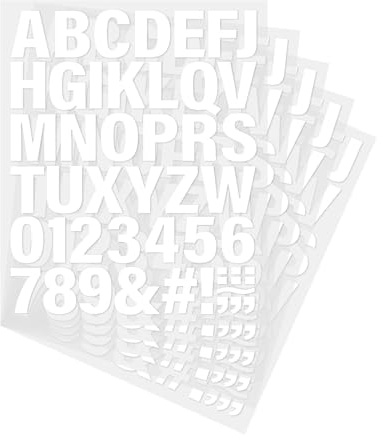 Buchstaben Aufbügeln 5 Blatt 245 Stück 5.1 cm Buchstaben und Zahlen zum Aufbügeln Bügelsticker für Kleidung Sport und Laufwesten Textilien T-Shirt Druck DIY