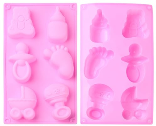 UR URLIFEHALL 2 moldes de silicona con forma de oso para biberones de bebé, galletas, dulces, decoración de pasteles, gelatina