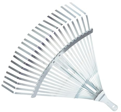 HOMOCONO Rastrillo De Jardinería Metálico Extensible Cabeza Ajustable, 22 Dientes, para Césped y Hojas En Jardín, Herramienta Resistente para Mantenimiento De Exteriores, Uso Profesional y Doméstico