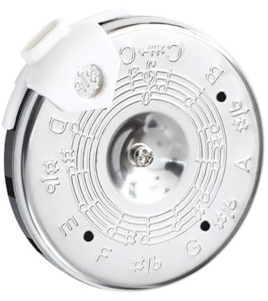 Kisangel Chromatischer Folk Guitar Tuner Pitch Pipe Stimmgerät Rundbläser Praktischer Saiteninstrument Tuner für Violine Ukulele Banjo Bass Cello Mandoline