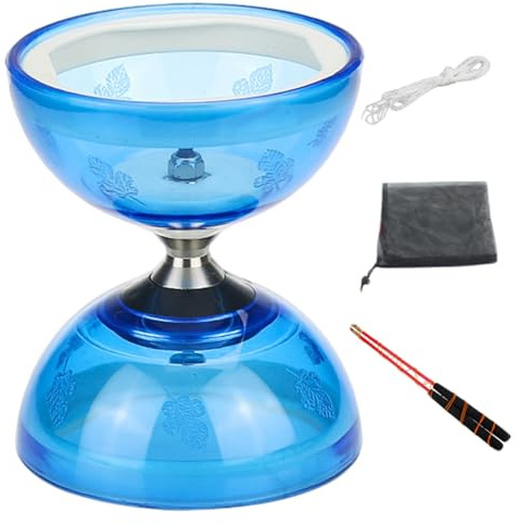 Chinese Yoyo 5 Bearings Diabolo with Sticks & String & Guide Book & Net Bag Yo Yo for Kids Adults Fitness Tricks Diablo Yoyo Diabolo Chinese for Kids
