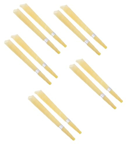 Milisten 10 pièces Bougies Auriculaires Cire Abeille Naturelles Forme de Trompette Nettoyantes et Relaxantes pour Oreilles des Acouphènes et Amélioration Du Sommeil Couleur Jaune