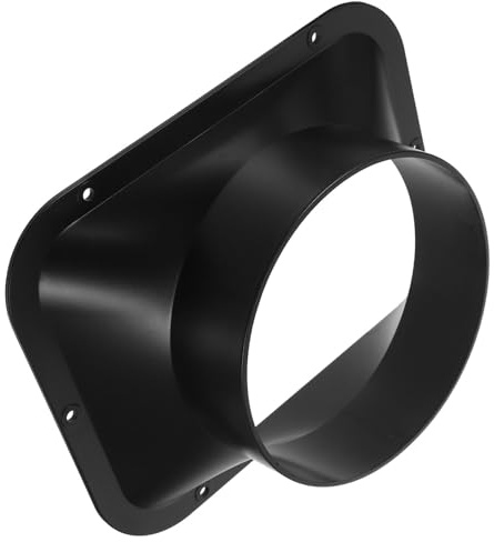 Flangia di Raccordo per Condotto Aria in Abs Nero per Ventilatori | Connessione Facile ai Condotti, Installazione e Rimozione Semplificate, Resistente All’alta Pressione, Uso Industriale