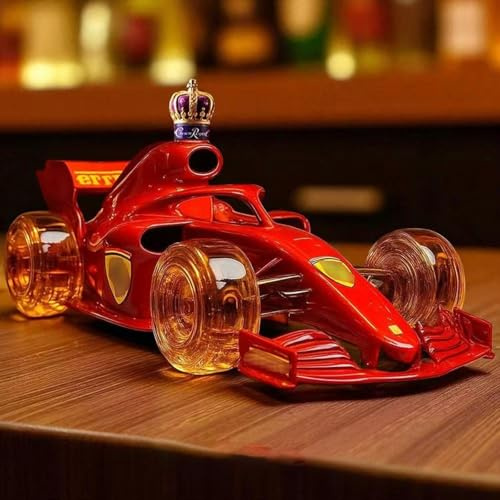 300ML Decantador Whisky Arte Escultura - Decantador De Whisky De Cristal 3D Con Forma De Coche De Carreras, Botella De Vino Vacía Original Y Creativa Con Temática Automovilística(#3)