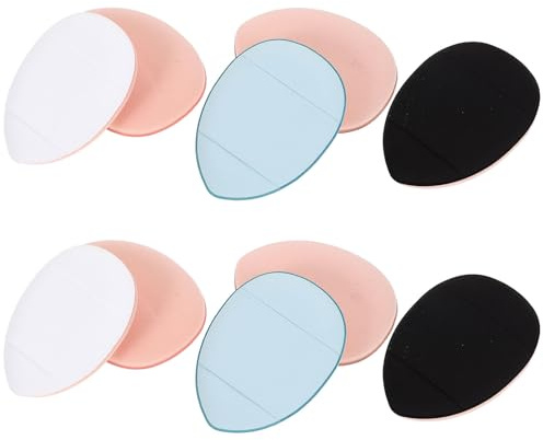 Mini Puff de Maquillaje 12 Piezas de Poliuretano Hidrófilo | Uso Facial Delicado, Formato Portátil, 12 Unidades para Retoques y Aplicación Precisa Color Aleatorio