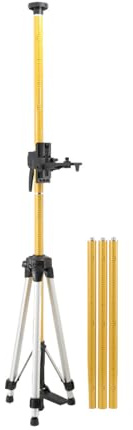 CDZHLTG Poteau Télescopique de 3,6 m avec Trépied, Filetage 1/4-20, Adaptateur 5/8-11, Perche Télescopique Réglable avec Trépied Compatible Laser Rotatif & à Ligne