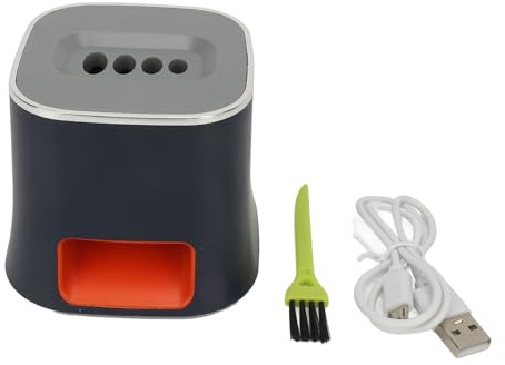 OVAQUIXI Macchina Elettrica per Semi di Melone, Schiaccianoci Automatico in Acciaio Inossidabile con Interruttore a Sensore Tattile e Cuscinetti Antiscivolo, per Semi di Zucca di Girasole (BLUE)