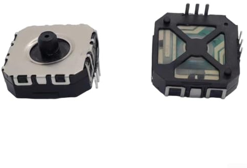 Joystick Potentiometer FJ08K-S mit Taktschalter B10K Metallschaft für Handheld Spielkonsole Reparaturteile (FJ08K-N)