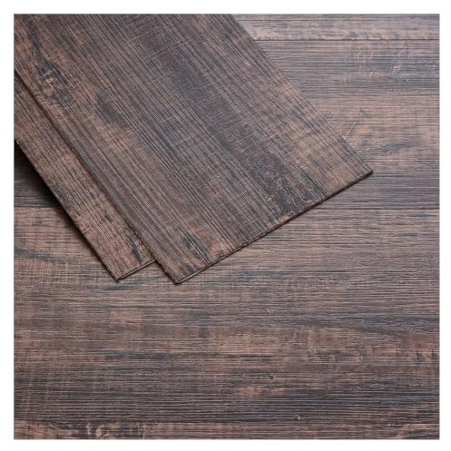 INMOZATA 36pcs/5.02m² Peel and Stick Flooring Planks(Dark Walnut Oak)