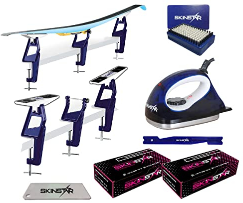 SKINSTAR Skispanner Profi Langlauf LL Skiwachs-Set Wachsbügeleisen Skihalterung 7-teilig
