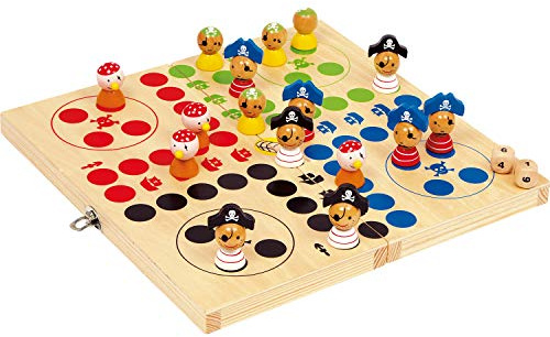 Ludo Isla Pirata de Madera Natural FSC® 100% certificada, tableros de Juego Plegables de Diferentes tamaños.