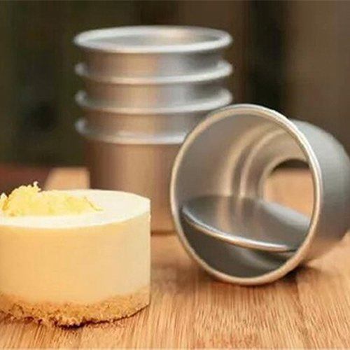 SpirWoRchlan 5Pcs 2.5inch Non-Stick Deep Round Cake Tin Set with Loose Base for Wedding/Birthday/Christmas Cake Baking