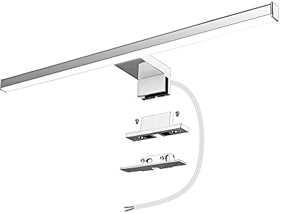 Azhien Lampada da Specchio a LED 10W 60cm 820LM Lampada da Bagno, Neutral White Lampada da Parete a LED 4000K LED IP44 Lampada da Bagno a Specchio 230V 60cm