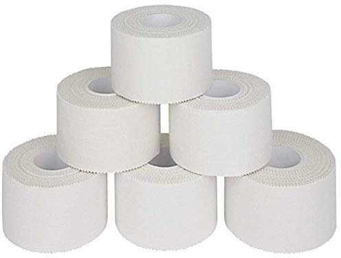 6 Pezzi Elastica Tape Sportivo, Benda Coesivo Adesivo Tessuto - Ogni 3.8cm x 9.1m