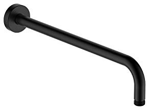 Stilform Design Wandhalterung für Regendusche aus massivem Messing in Schwarz Matt in 400 mm