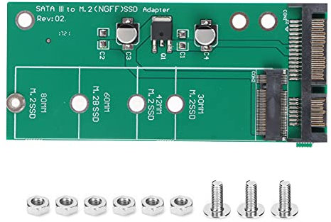 Adaptateur M.2 SSD vers SATA 2,5 Pouces, Convertisseur M.2 NGFF vers SATA III 22 Broches, Prise en du SSD M2 2280 2260 2242 2230mm avec Une Vitesse de 6 Gbit/s pour Ordinateur