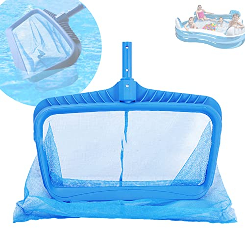 SRHIMEOS Pool Kescher, Pool Bodenkescher, Schwerlast Laub Käscher mit AluminiumRahmen, FeinMaschig Tiefen Netz Poolkescher Bodenkescher Tiefenkescher