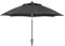 Dehner Kos Parasol en aluminium/polyester Gris foncé Ø 220 cm Hauteur 227 cm
