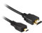 Ekon Cavo HDMI Micro HDMI 2.0, Maschio Maschio, 3 Metri, Risoluzioni 4K Ultra HD e 3D, Connettori Dorati, per TV, Proiettori, Laptop, Fotocamere, PC
