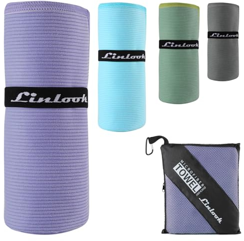 Linlook Microfibre Towel 180x80cm - Large Quick Dry Travel Towel, Compact&Lightweight Bath Towel for Beach Swimming Gym Sports Hiking and Camping