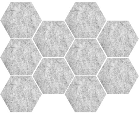 Sechseckige Pinnwände aus Kork und Filz, selbstklebend, Wanddekoration, für Zuhause, 10 Stück