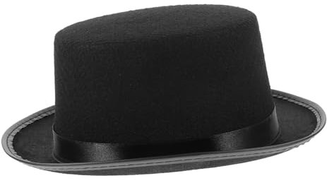 jojofuny Schwarzer Zylinder Zylinder-stirnband Party-fedora-hut Weihnachtsbaumspitze Hut Verkleiden Sie Den Zusammenklappbarer Zylinder Flacher Kleines Schwarzes Stoff Mann Smoking