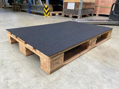 Lasiprofi Antirutschmatte MT Premium 1.200x800x5 mm - Set 4 - Ladungssicherung im LKW, Anhänger oder Kofferraum | Gummigranulatmatte | genaues Palettenmaß 1,2x0,8 Meter