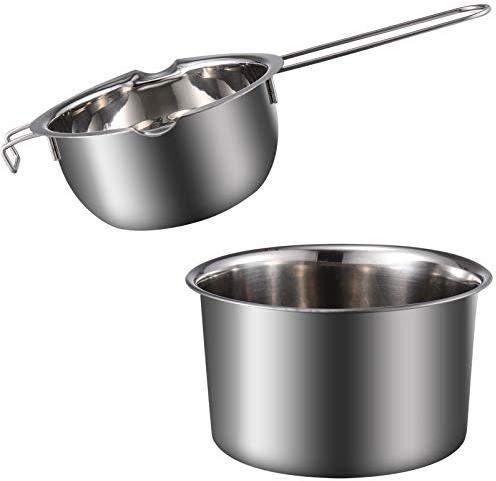 Cabilock Pot De Fusion De Cire D'abeille En Acier Inoxydable Pour Fabrication De Bougies Bain-