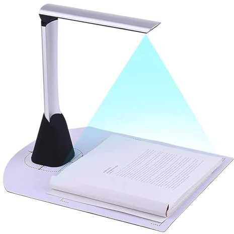 LHQYA Scanner Documents avec Appareil Photo, Scanner Livres A4, Présentateur Haute Définition, Reconnaissance De Texte OCR/numérisation Haute Vitesse 1 Seconde/création PDF Partir Plusieurs Pages