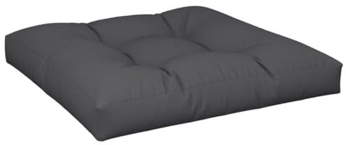 vidaXL Palettenkissen Schwarz 80x80x12 cm Stoff