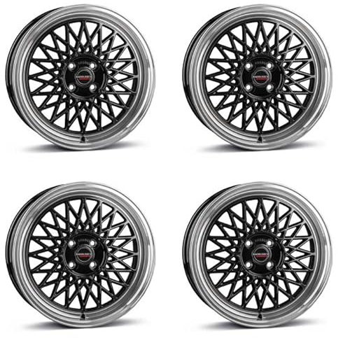 4x Borbet Felgen B 7.0x17 ET25 4x100 black rim polished kompatibel mit VW Corrado Cross Golf Jetta Passat Scirocco UP Vento
