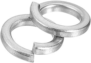 QUARKZMAN 150 Pcs Rondelle de Blocage à Ressort, M4 Assortiment de Rondelles de Blocage Fendues Rondelles de Blocage en Acier Inoxydable 304 pour Vis, Boulons, Écrous, Argenté