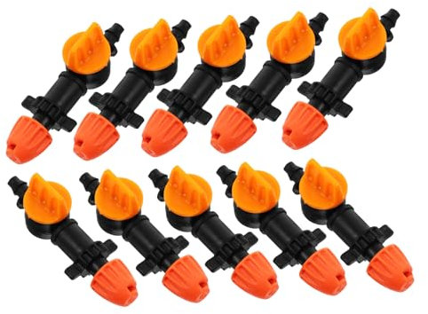 KITANDOVE 10 Piezas pulverizador de riego por Goteo Micro riego aspersores de riego arboles frutales Boquilla atomizadora macetas con Sistema de riego por Goteo Piezas de riego por Goteo AbS