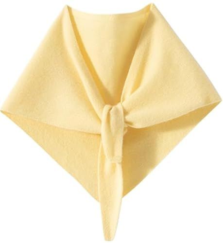 JOLILUNA Y2k Cashmere Knit Triangle Scarf for Women Downtown Girl Aesthetic Accessories Head Scarf Trendy Triangle Shawl (yellow)