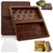 QOUBNIC 2 Piezas Molde Chocolate Silicona, Molde Silicona Profundo para Barras de Chocolatecon 1 Espátula Turrón Molde Antiadherente Sin BPA para Dulces Helados Pasteles y Postres Creativos