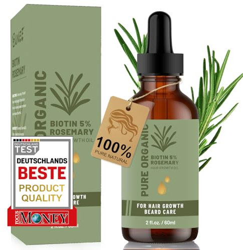 60ml Olio di Rosmarino per Capelli, Olio Rosmarino Capelli, Stimola la Crescita dei Capelli, Oil for Hair Growth Donna e Uomo, Rinforza Cuoio Capelluto e Hair,Verde