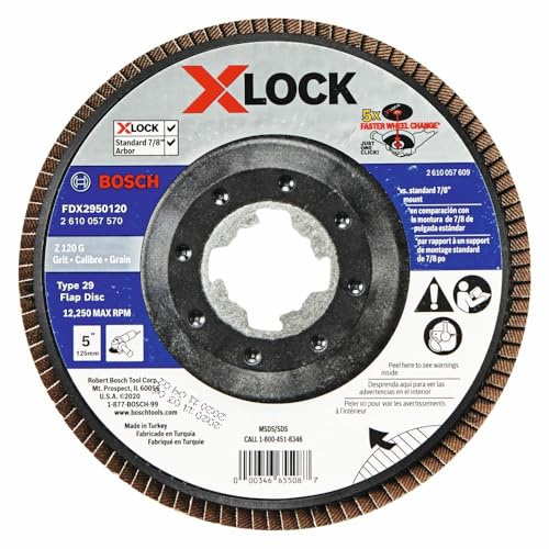 BOSCH FDX2950120 Fächerscheibe, 12,7 cm, X-Lock Dorn Typ 29, Körnung 120, 10 Stück