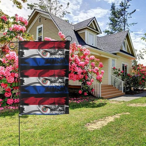Bandera de águila de Paraguay de doble cara, 28 x 40 pulgadas, decoración para exteriores