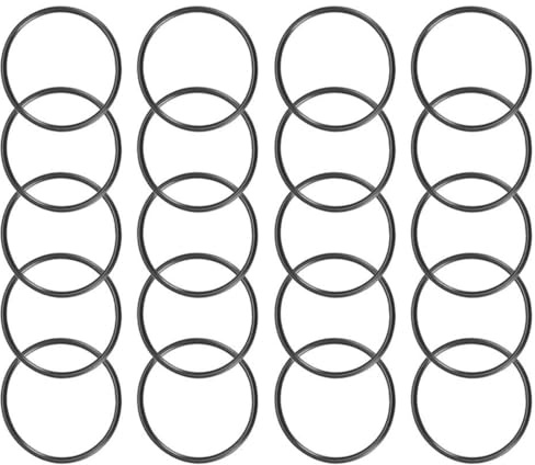 ROWORKX 20Pcs Nitrile Rubber O-Rings - 28mm OD x 25mm ID x 1.5mm Width Sealing Gaskets for Hose, Faucet, Plumbing, Automotive and General Repair Applications | Sealing Gasket NBR Material, Oil and Wear Resistant, For Hose, Faucet, Plumbing, Automotive and General Repair, Black